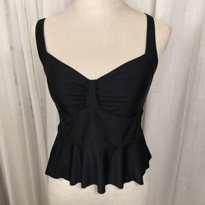 2/$30 Black Tankini‎ Swim Bathing Suit Size M Crisscross Adjustable Straps